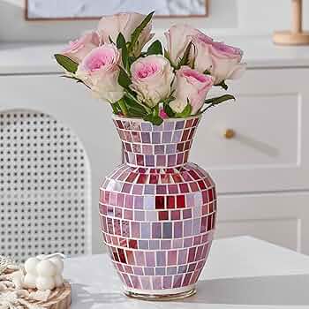 工芸品 Multi Glass Flower Vase (Pink) 工芸品 Multi Glass Flower Vase (Pink) Multi Glass Flower